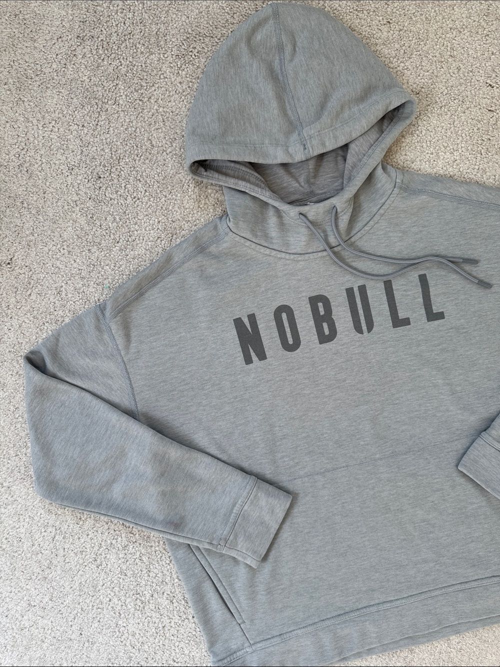 NoBull Hoodie Sweatshirt CrossFit Athletic Grey SzM